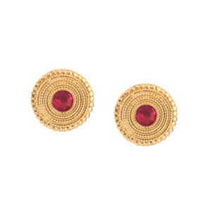 Aari Gold Red Studs