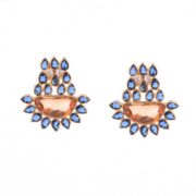 Champagne Blue Gem Studs