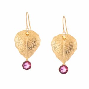 Gold Leaf Gem Pink