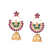 Pankhi Gem Pink Jhumka