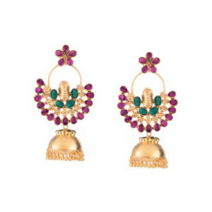 Pankhi Gem Pink Jhumka