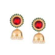 Red Gem Jhumka