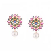 Stain Glass Pink Studs